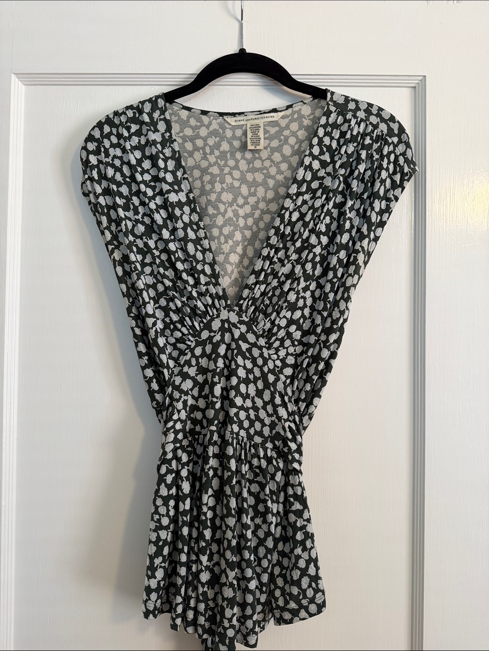 Diane Von Furstenberg Floral Wrap Top